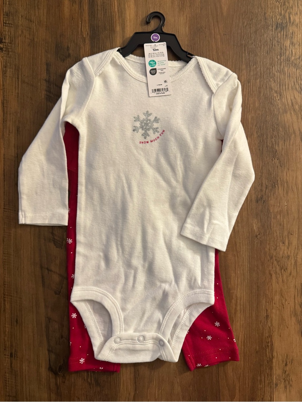NWT Carters “Snow Much Fun” Long Sleeve 2 Piece Outfit Set 12m